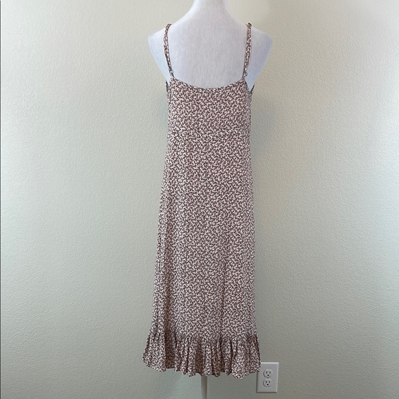 Rails Pink Floral High Low Ruffled Sundress with Spaghetti Straps Medium - Picture 4 of 11